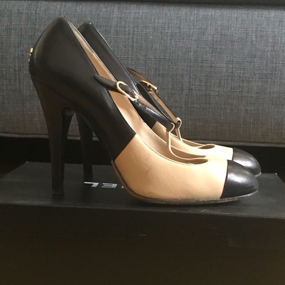 chanel t strap heels